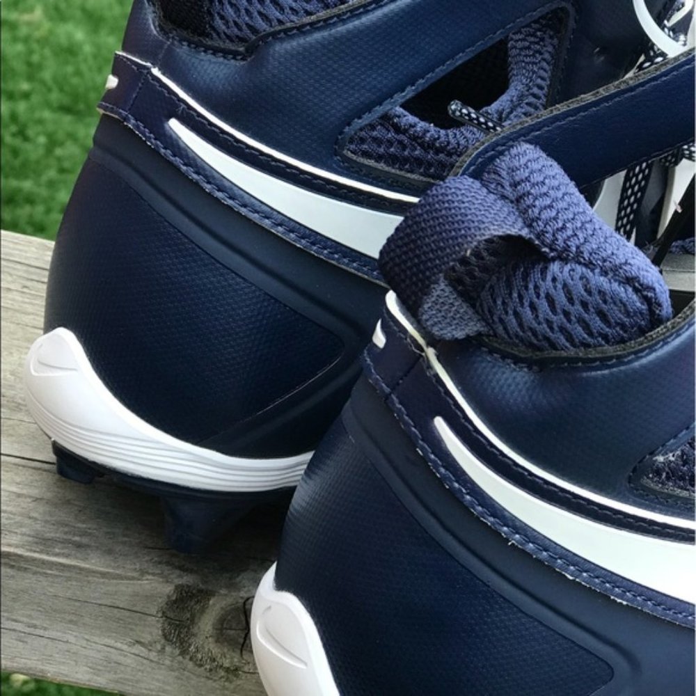 Nike Huarache V Lacrosse Cleat In Navy & White - Picture 12 of 13
